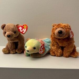 NWT Ty Set of 3 Beanie Baby Bears